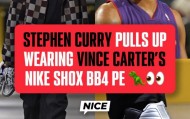 库里穿卡特球鞋致敬前辈！卡特：我看到你了 斯蒂芬！