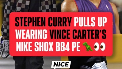 库里穿卡特球鞋致敬前辈！卡特：我看到你了 斯蒂芬！